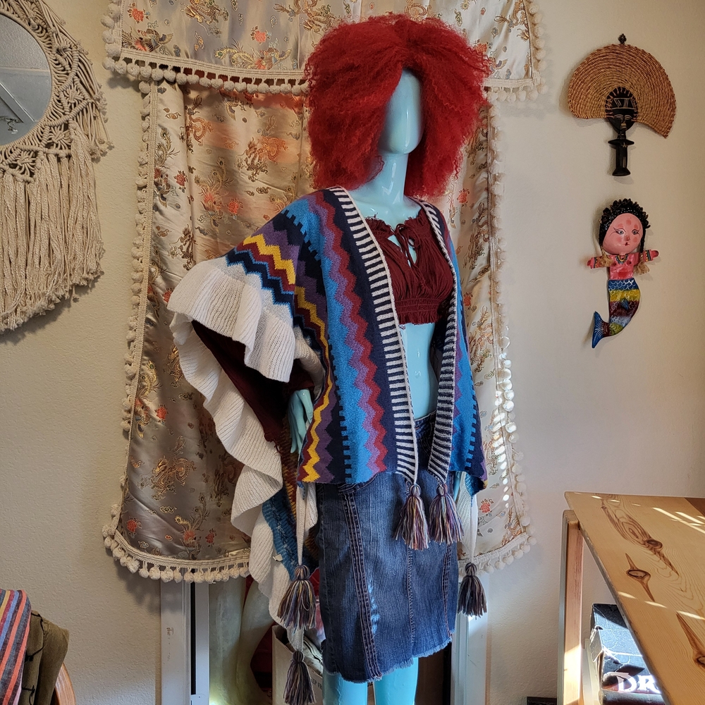 Indian Butterfly Cozy Poncho